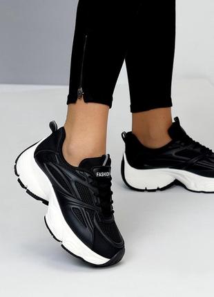 Демісезонні кросівки жіночі білі та чорні 36-41 кроссовки женские демисезонные6 фото
