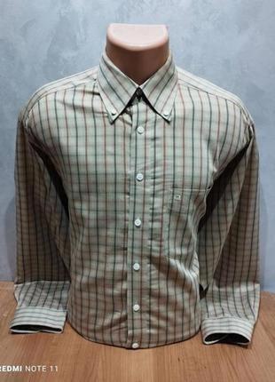 Безупречного немецкого качества хлопковая рубашка в клетку бренда olymp