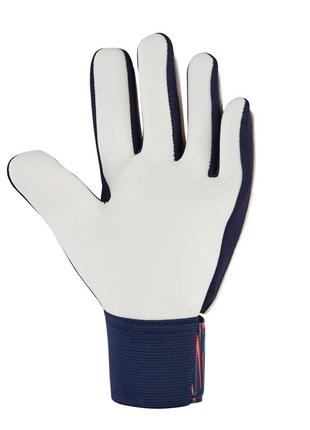 Дитячі воротарські футбольні рукавички розмір 7 kipsta first синій2 фото