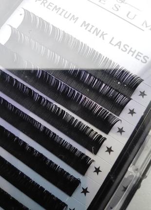 Нові накладні вії glessum 0.25 d 9 mm premium mink lashes