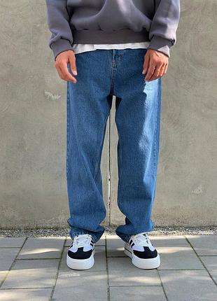 Чоловічі широкі джинси baggy блакитні, сині, джинсові штани труби