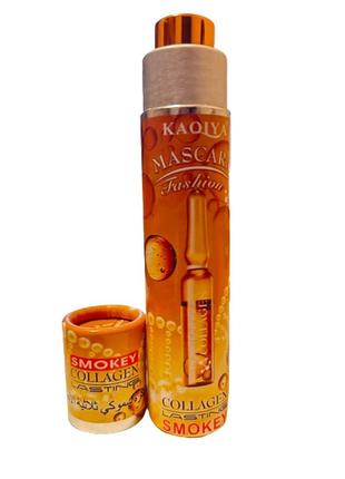 Тушь для ресниц в тубусе kaqiya collagen 3 d mascara 10 ml2 фото