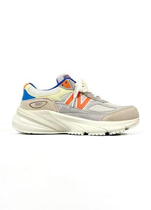 Кроссовки new balance 990 v6 beige/blue/orange10 фото
