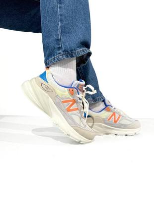 Кроссовки new balance 990 v6 beige/blue/orange9 фото