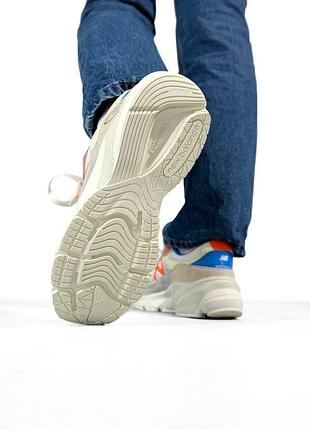 Кроссовки new balance 990 v6 beige/blue/orange7 фото
