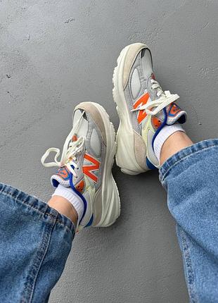 Кроссовки new balance 990 v6 beige/blue/orange4 фото