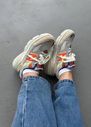 Кроссовки new balance 990 v6 beige/blue/orange5 фото