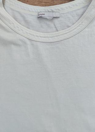 Базова бежева, кремова шовкова футболка h&m4 фото