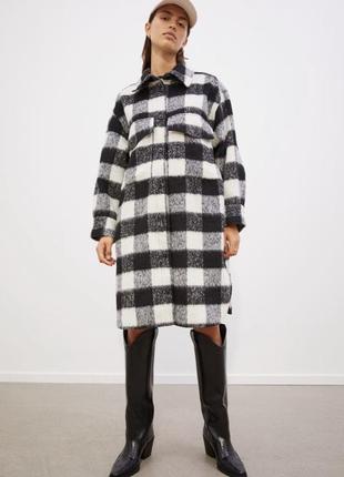 Куртка рубашка h&m длинная не zara