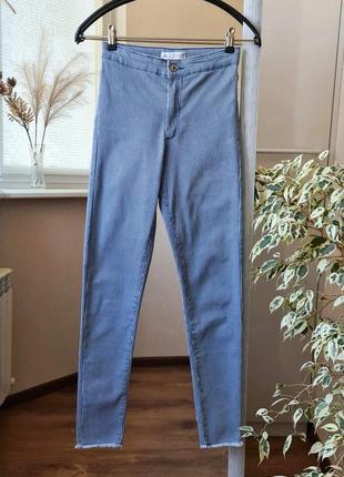 Високі стрейчеві джинси джегінси в смужку 🌺1 фото