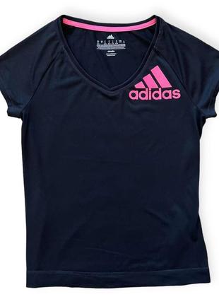 Футболка adidas black & pink short sleeve climalite tee size medium1 фото