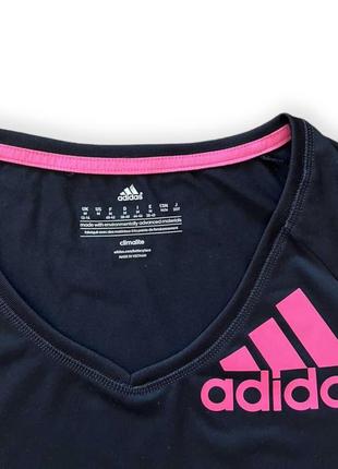 Футболка adidas black & pink short sleeve climalite tee size medium3 фото