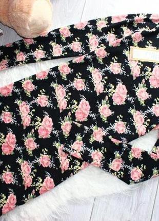 Стильное короткое платье туника в цветы с, м, л, 44-463 фото