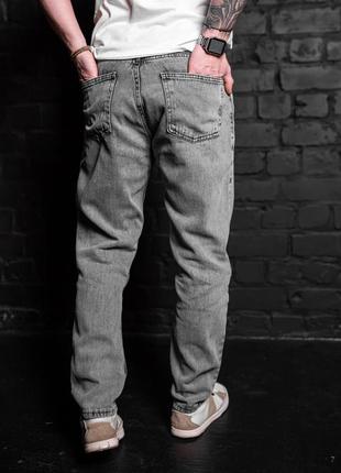 Чоловічі сірі джинси класичні5 фото
