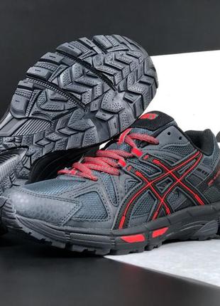 Мужские кроссовки asics gel-kahana 8 grey red ассикс серого из красного цветов