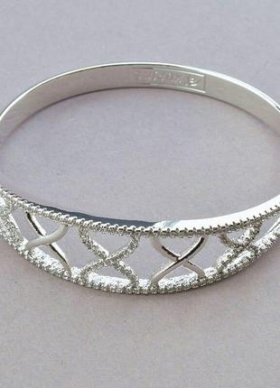 Оригинальный браслет   xuping не темнеет  фианит 17 см.  родий