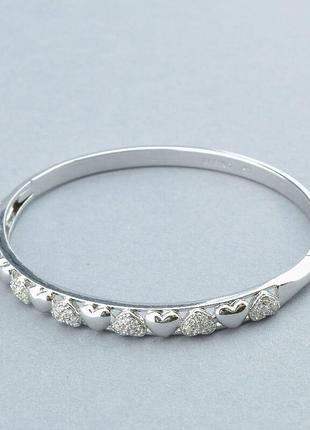 Оригинальный браслет   xuping не темнеет  фианит 17 см.  родий