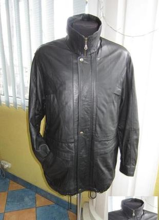 Большая кожаная мужская куртка smooth city collection. лот 889