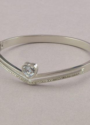 Оригинальный браслет   xuping не темнеет  фианит 17 см.  родий