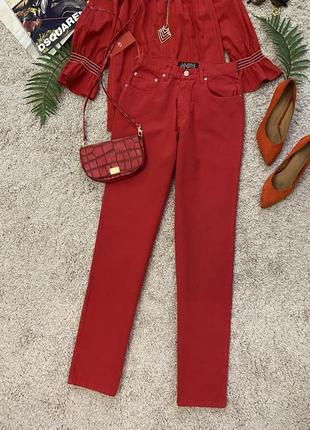 Базовые прямые брюки с высокой посадкой испания desgaste No157