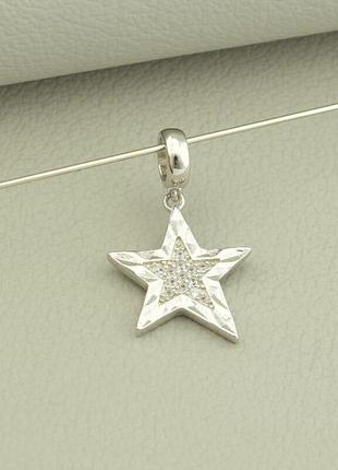 Кулон серебро(925) фианит