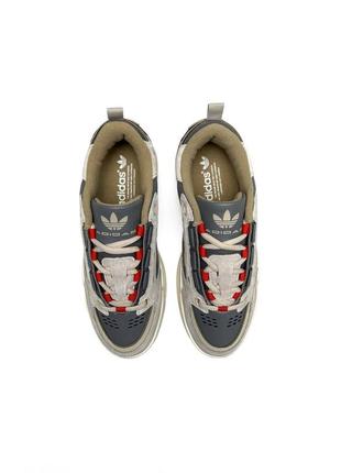 Мужские кроссовки adidas originals adi2000 grey olive red2 фото