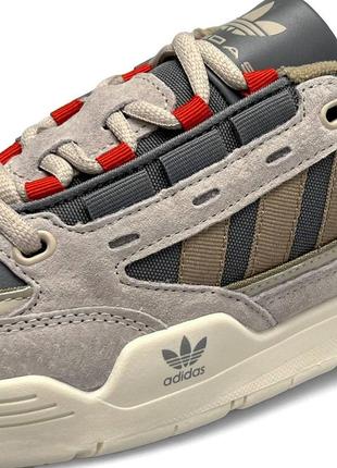 Мужские кроссовки adidas originals adi2000 grey olive red7 фото