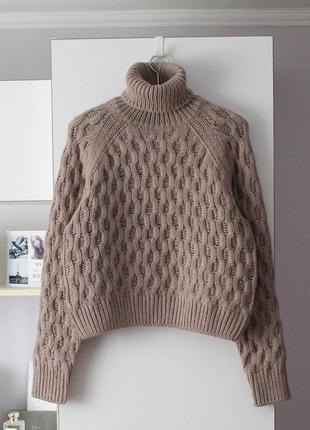 Крутой теплый вязаный свитер от h&m