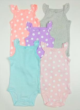 Набор 5шт бодиков-майок для девочки