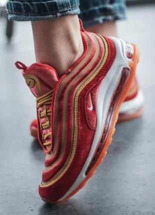 Шикарні кросівки nike air max 97 dusty peach кросівки