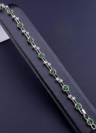 Оригинальный браслет   xuping не темнеет  фианит 18 см.  родий