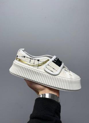 Женские кроссовки chanel pendant low platform люкс качество