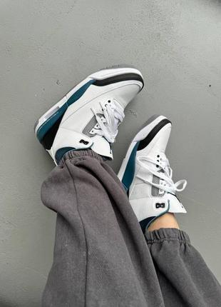 Кроссовки nike air jordan 3 retro white/blue/black9 фото