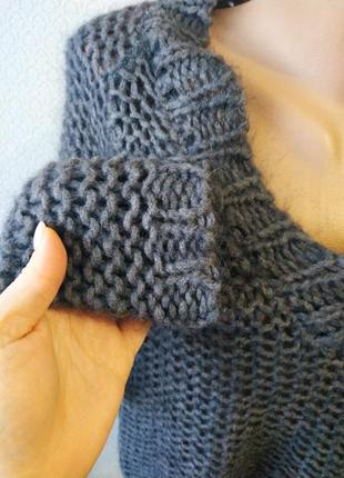 Свитер вязаный zara knit из пряжи italian yarn.6 фото