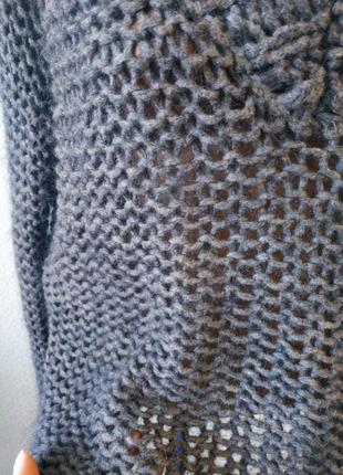 Свитер вязаный zara knit из пряжи italian yarn.8 фото