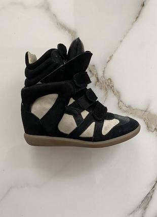 Сникеры кеды на платформе isabel marant beckett wedge