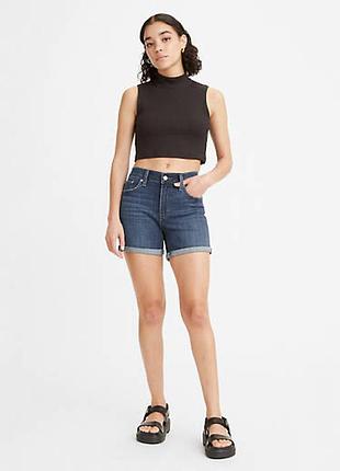 Джинсовые шорты levi's mid length women's shorts w27,w29,w30
