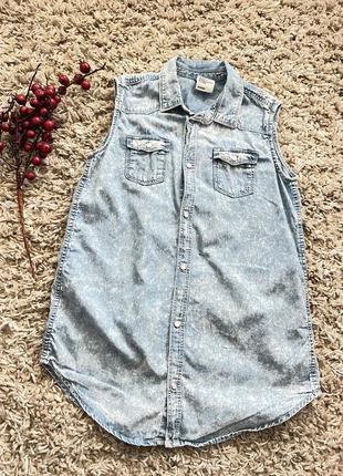 Летняя джинсовая кофта, безрукавка, блузка1 фото