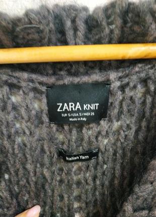 Свитер вязаный zara knit из пряжи italian yarn.3 фото