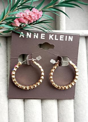 Anne klein винтажные серьги кольца, цветные кристаллы, бренд, винтаж3 фото