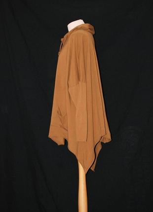 Батал италия кофта свободная туника балахо балахоном в спортивном стиле длинная удлиненная4 фото