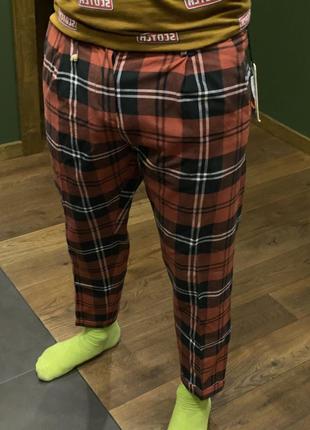 Штани чоловічі, чінос, клітка шотланська jack&jones, (boss gas lacoste carharrt timberland lauren helfiger) нові, розмір m-l