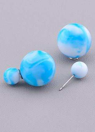 Серьги  матрешки пусеты шарики