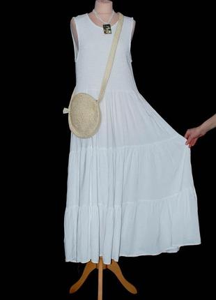 Платье  ярусное сарафан сарафаном резинка резинкой с широкой юбкой.1 фото