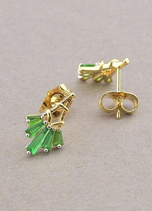 Серьги   из ювелирного сплава xuping не темнеет  фианит   позолота 18к
