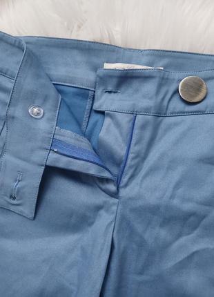Облягаючі коттонові бриджі бріджі блакитні подовжені шорти6 фото