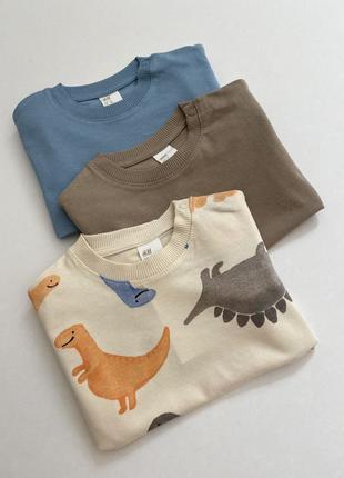 Набір кофт/кофта з діно/дінозаврами на хлопчика 4-6 місяців h&m