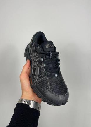 Мужские кроссовки черные в стиле asics gel-kahana black6 фото