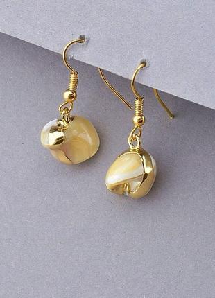 Серьги женские модные элегантные  перламутр