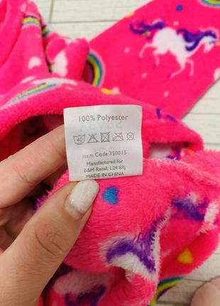 Яркая мягкая стильная пижамная кофточка с единорогом для сна на девочку 8-9 лет6 фото